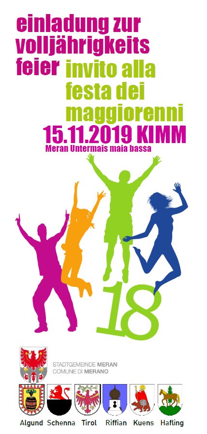 Volljährigkeitsfeier - Festa dei maggiorenni - Jugenddienst Meran
