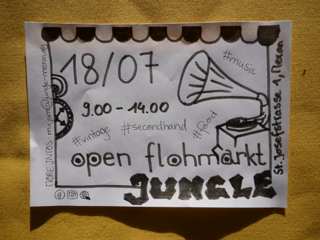 Open Flohmarkt Jungle - Jugendzentrum Jungle Meran - Centro giovani Jungle