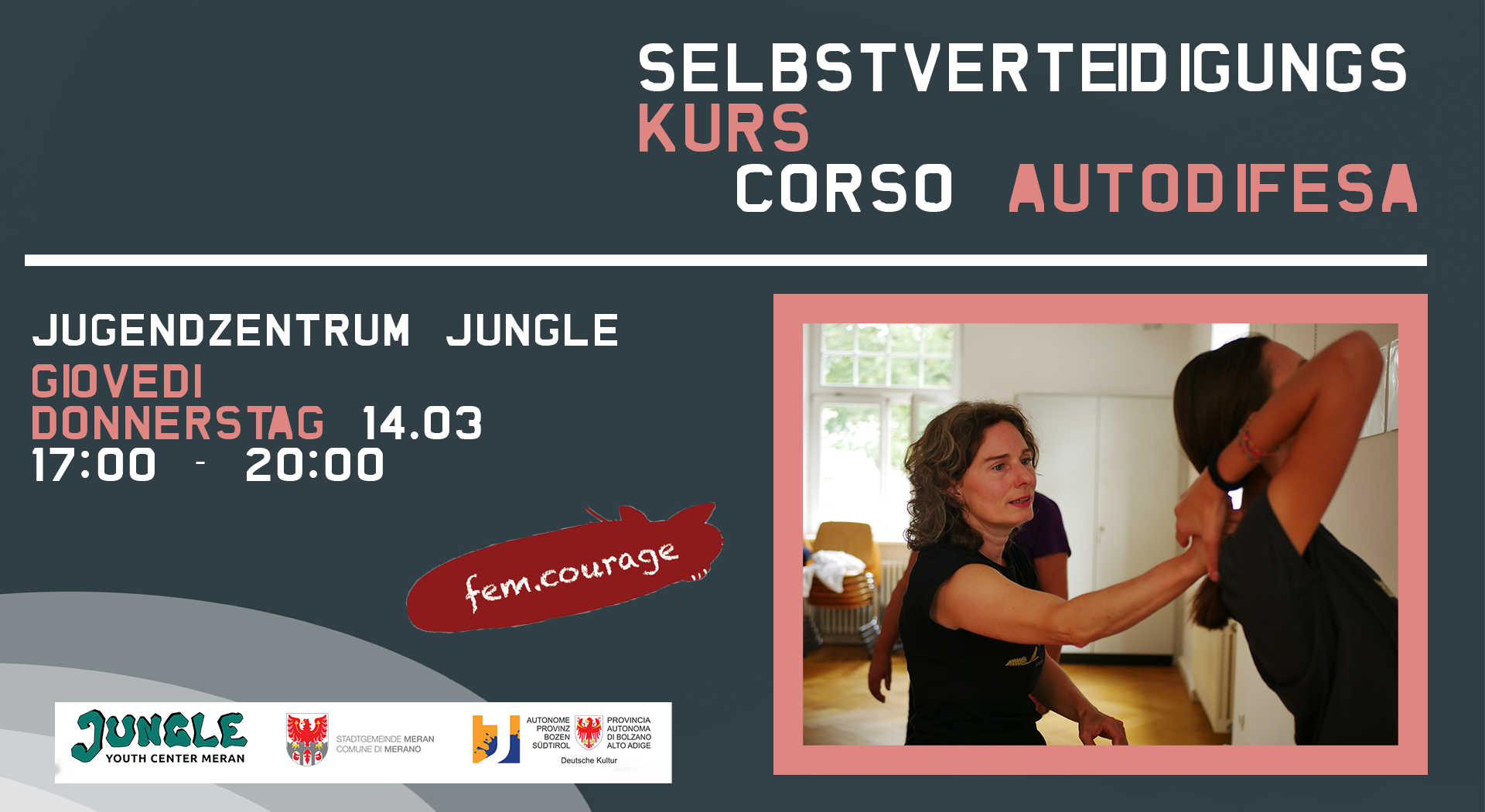 Selbstverteidigungskurs fem.courage - Corso autodifesa