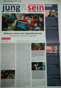 20190404_Tageszeitung_jung_und_sein_Roboter_bauen_im_Jugendzentrum