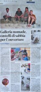 17.06.2019 Alto Adige - Calleria nomade, castelli di sabbia per l'ouverture